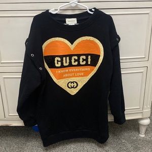 New Gucci girls sweatshirt dress with detachable sleeves!